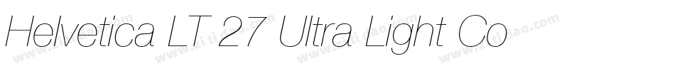 Helvetica LT 27 Ultra Light Condensed字体转换